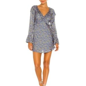 Free People • Midnight Cowboy Floral Ruffle Sweetest Thing Mini Dress